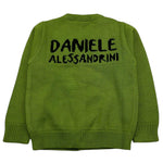 DANIELE ALESSANDRINI cardigan tinta unita con logo Verde per Bambino 1291W00060 VERDE DANIELE ALESSANDRINI 