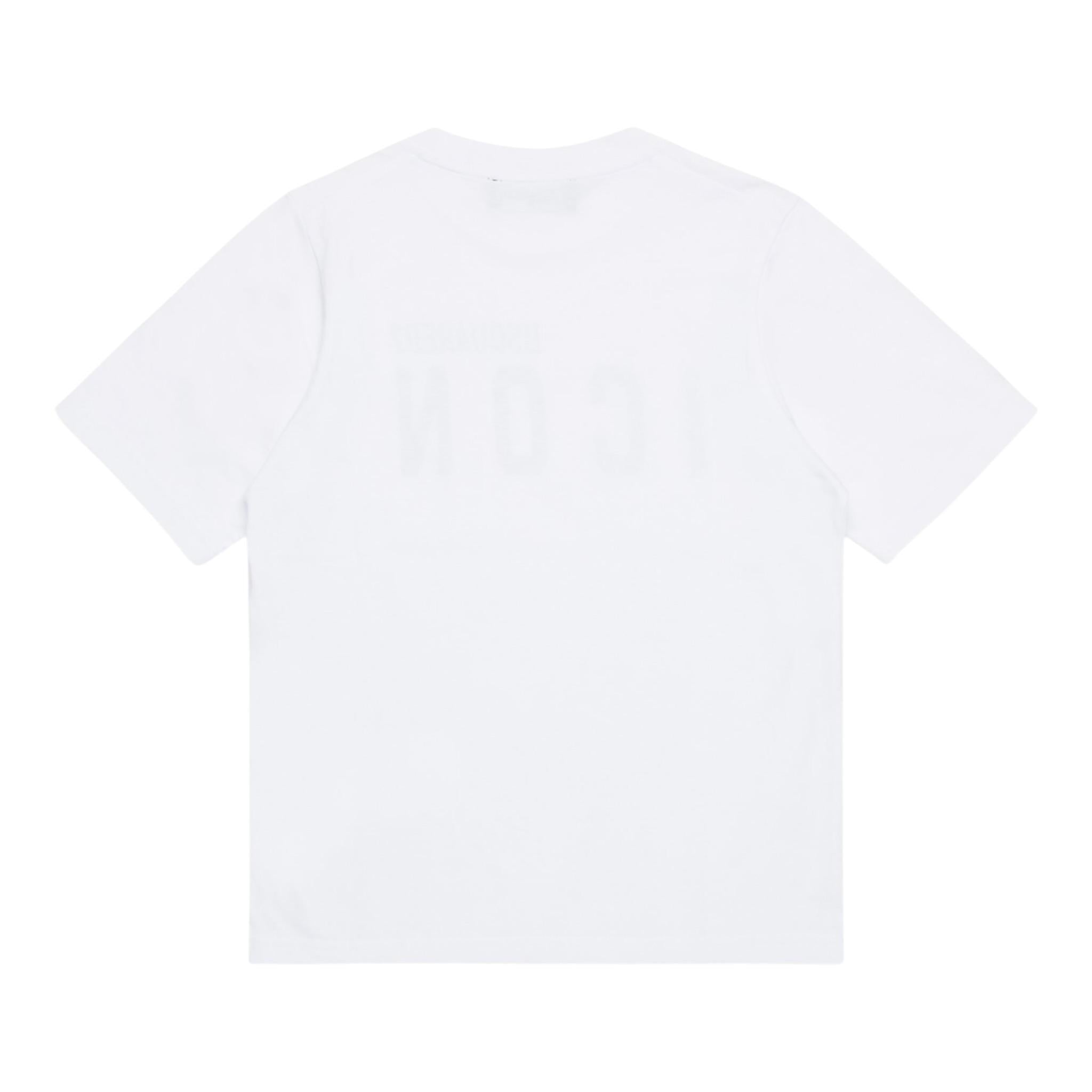 Dsquared2 T-Shirt Girocollo tinta unita con Stampa Bianco per Neonato DQ2968X BIANCO DSQUARED2 