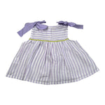 Ilfarobimbi Camicia Tinta Unita Giromanica con Fantasia A Righe per Neonata IFB50165X BIANCO/LILLA ILFAROBIMBI 