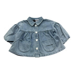 Moschino Camicia In Denim Tinta Unita con Logo per Neonata MDS02K AZZURRO MOSCHINO 