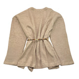 @MADILLY cardigan tinta unita con cintura Sabbia per Bambina 01925 SABBIA @MADILLY 