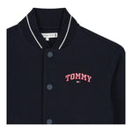 TOMMY HILFIGER felpa tinta unita con bottoni e stampa Blu per Bambino KS0KS00570 BLU TOMMY HILFIGER 