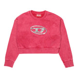 Diesel Felpa Chiusa Girocollo Tinta Unita con Logo per Bambina J02256 FUXIA DIESEL 
