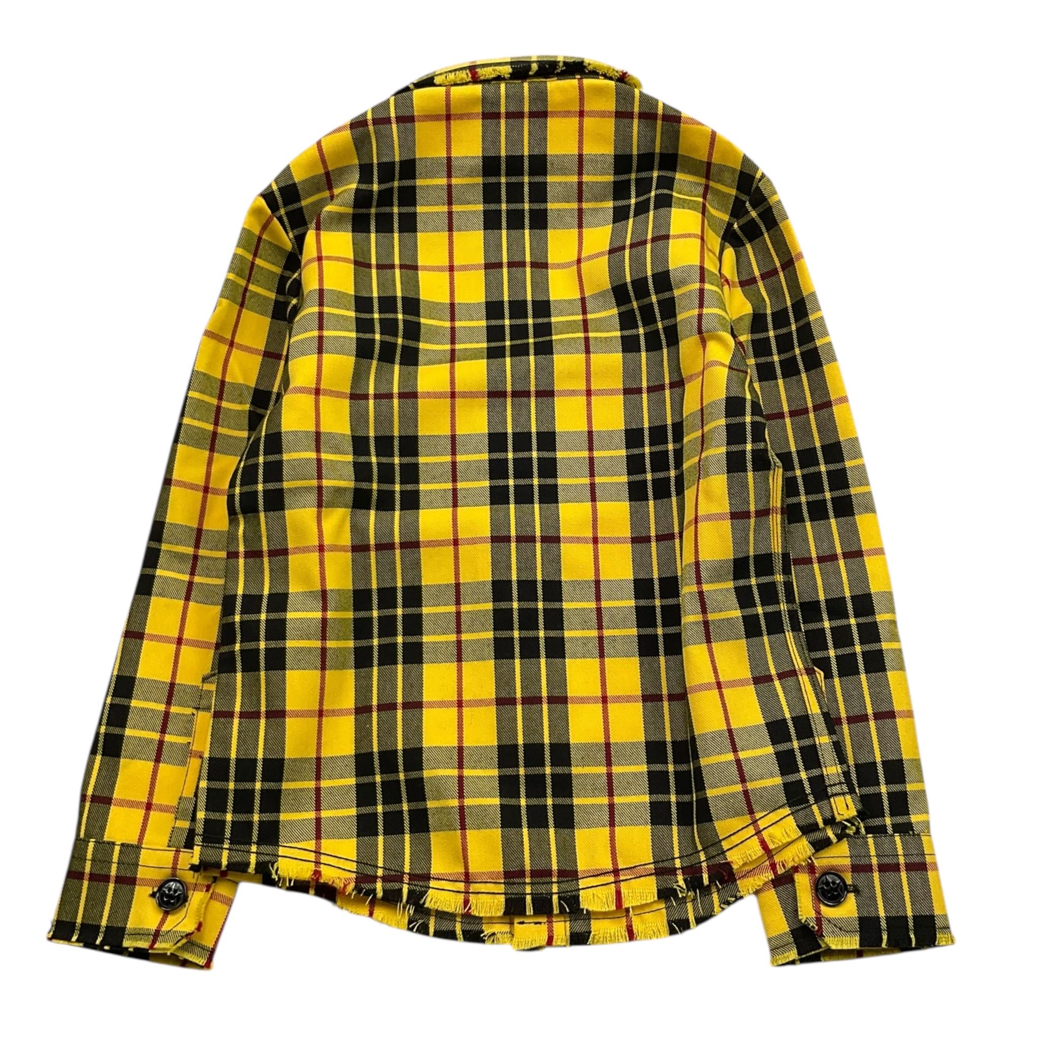 DANIELE ALESSANDRINI camicia tinta unita con fantasia a quadri Giallo per Bambino 1231C00064 GIALLO DANIELE ALESSANDRINI 