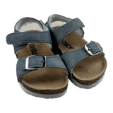Colors Of California Einfarbige Sandalen mit Kontrastsohle Blau für Neugeborene