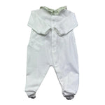 Le Bebe Tutina Manica Lunga Tinta Unita con Colletto per Neonata LBG6229 BIANCO LE BEBE 