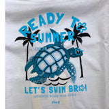 F**K Einfarbiges, bedrucktes weißes Baby-T-Shirt mit Rundhalsausschnitt