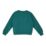 LIU JO felpa chiusa girocollo tinta unita cn brillantini Verde per Bambina GF3179 VERDE LIU JO 