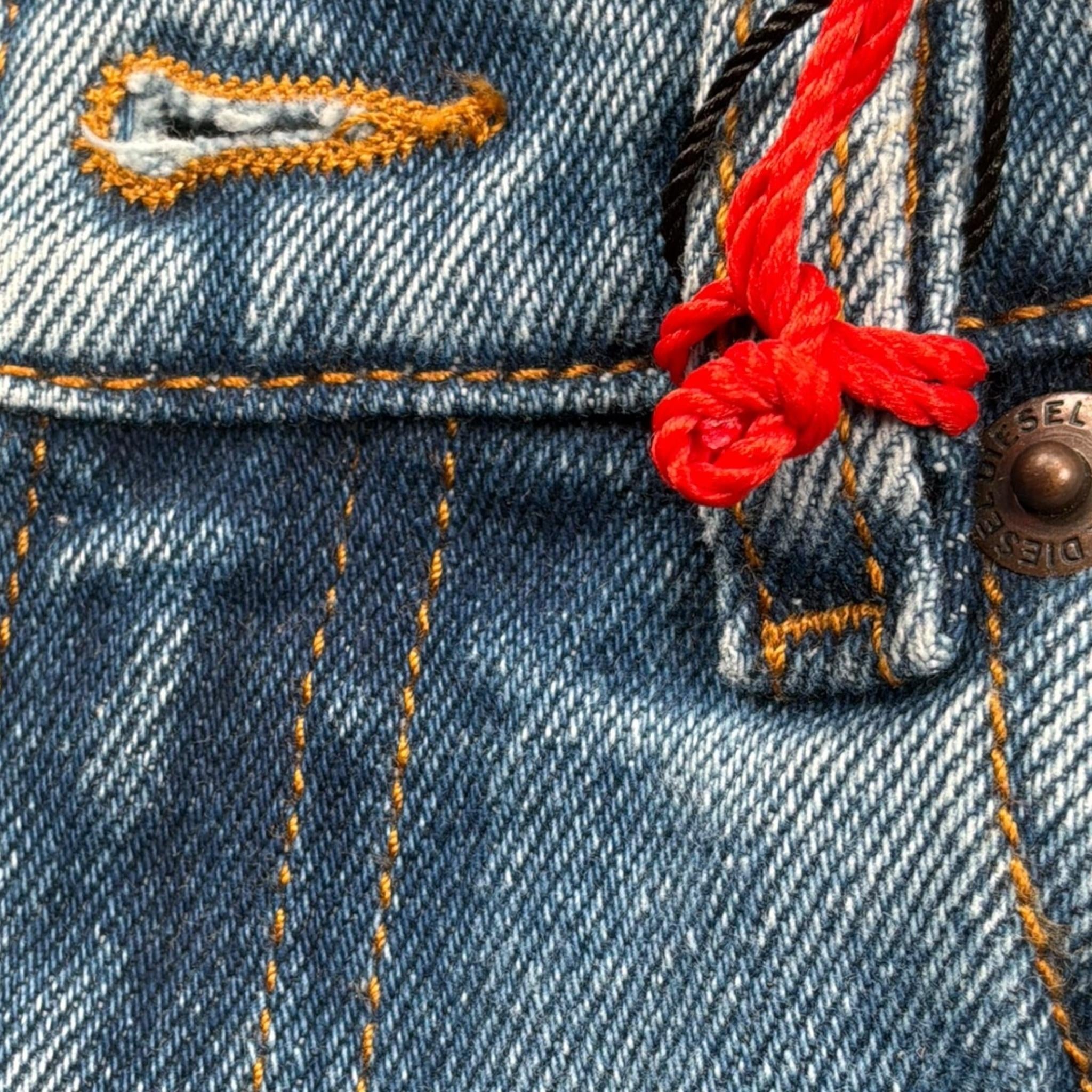 Diesel Jeans Tinta Unita con Girovita Regolabile per Bambino J00808 AZZURRO DIESEL 