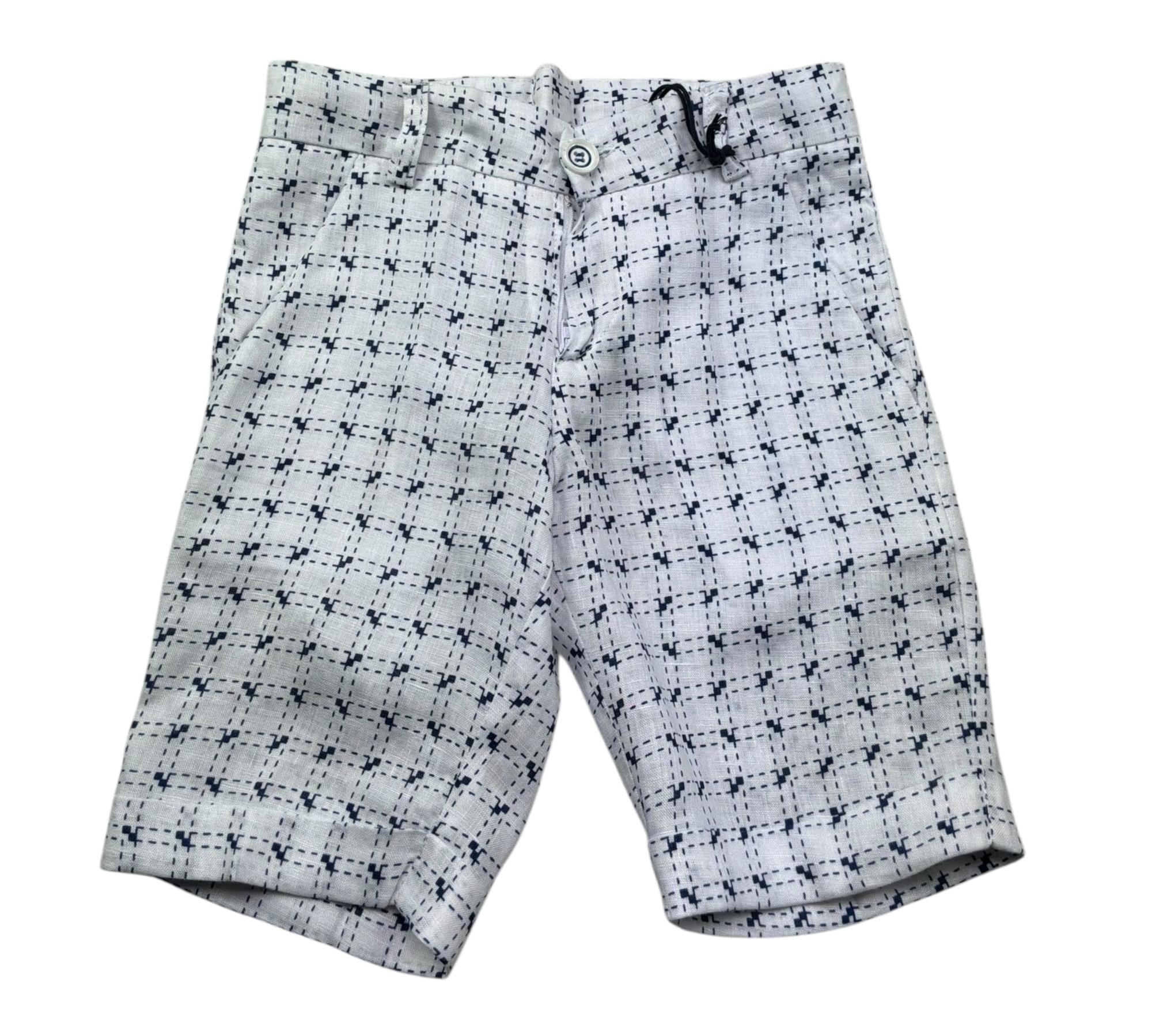 Manuel & Frank Bermuda Tinta Unita con Girovita Regolabile per Bambino MF2023B BIANCO MANUEL & FRANK 