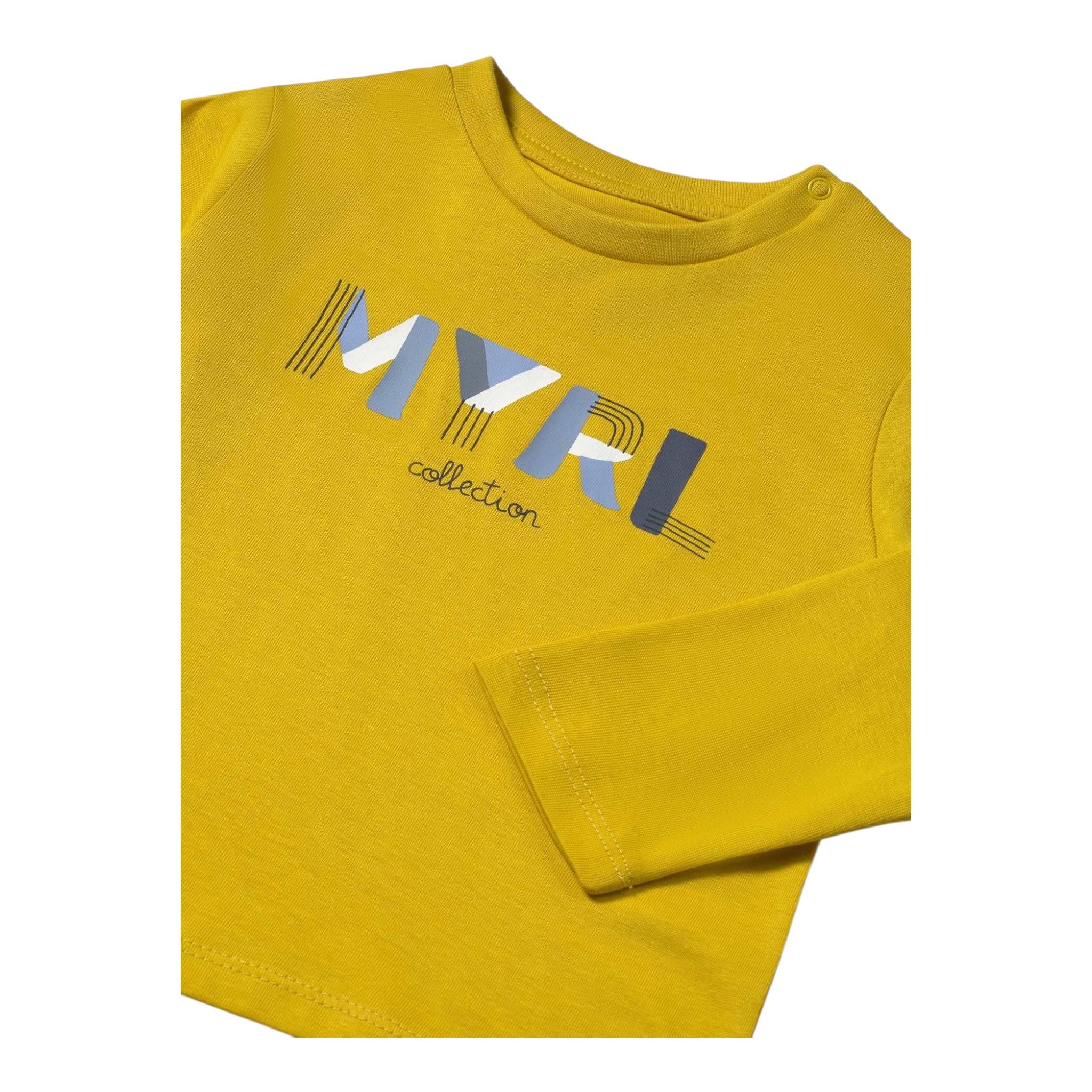 MAYORAL shrit girocollo tinta unita con stampa in contrasto Giallo per Neonato 108NXX GIALLO MAYORAL 