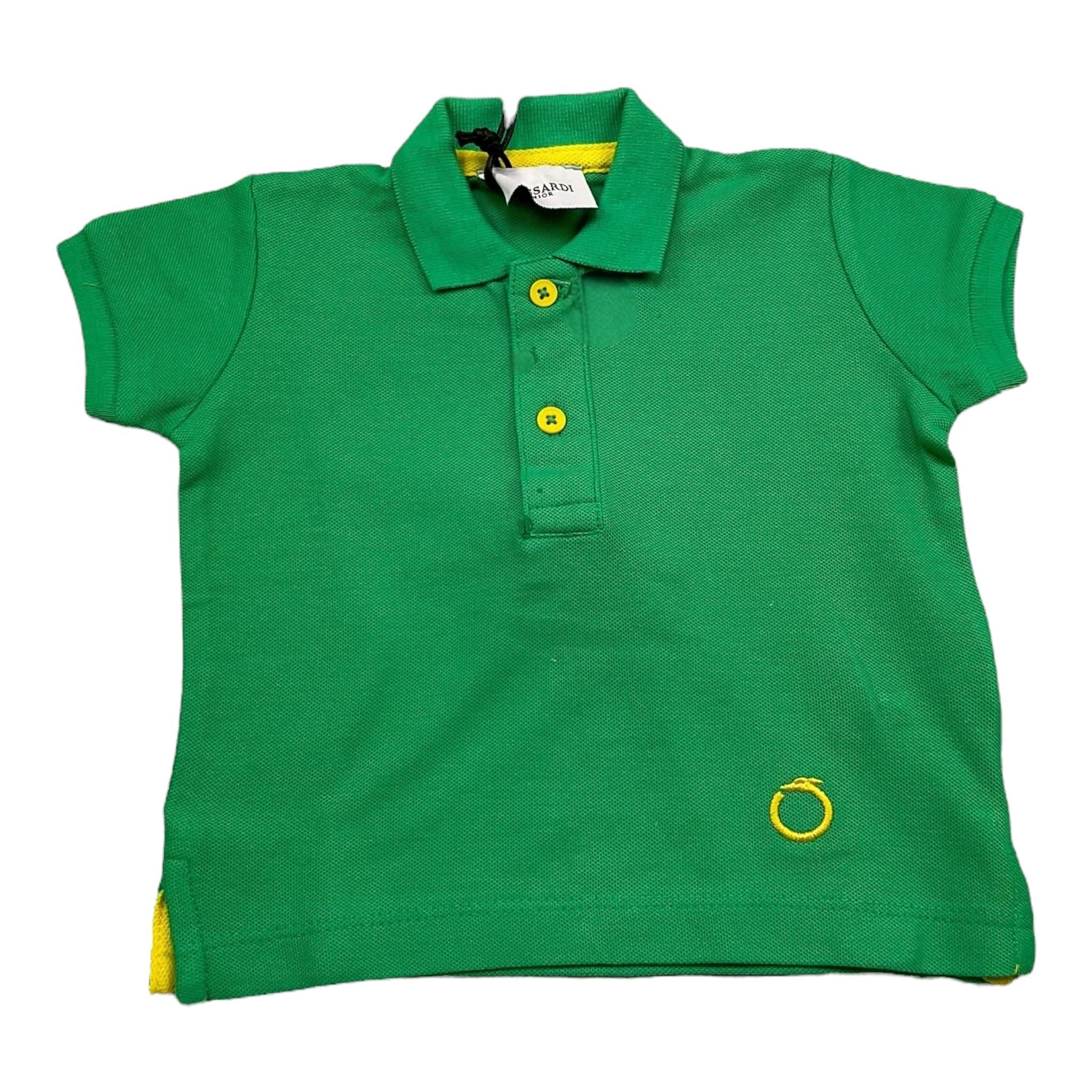 Trussardi Polo Mezza Manica Tinta Unita per Neonato TIP24019PO VERDE TRUSSARDI 