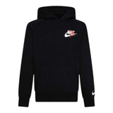 NIKE felpa tinta unita con cappuccio e stampa Nero per Bambino 9Q0868 NERO NIKE 