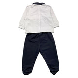 Cesare Paciotti 2-teiliges Set Shirt-Ghettina Zweifarbig Weiß/Blau Für Neugeborene