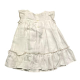 La Stupenderia Schlichtes weißes perforiertes ärmelloses Kleid für Baby Mädchen