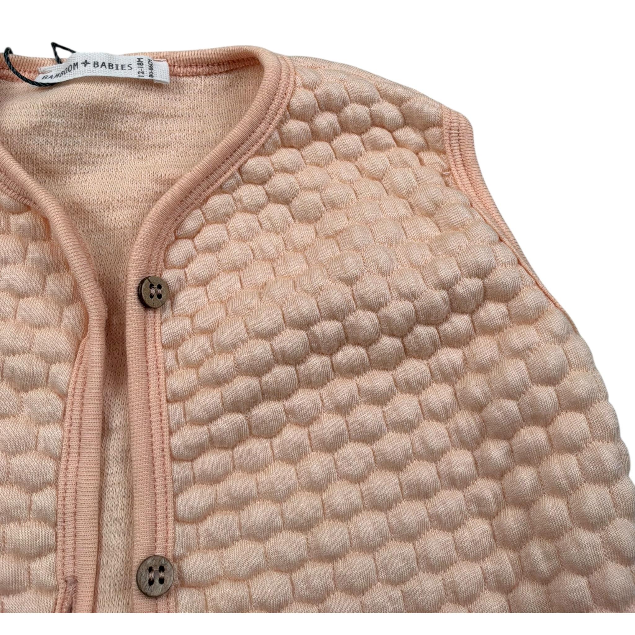 Bamboom+Babies Gilet Tinta Unita per Neonata RSA04 ROSA BAMBOOM+BABIES 