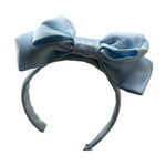 A' La Page Cerchietto Tinta Unita con Fiocco per Bambina 25SA AZZURRO A' LA PAGE 