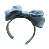 A' La Page Cerchietto Tinta Unita con Fiocco per Bambina 25SA AZZURRO A' LA PAGE 