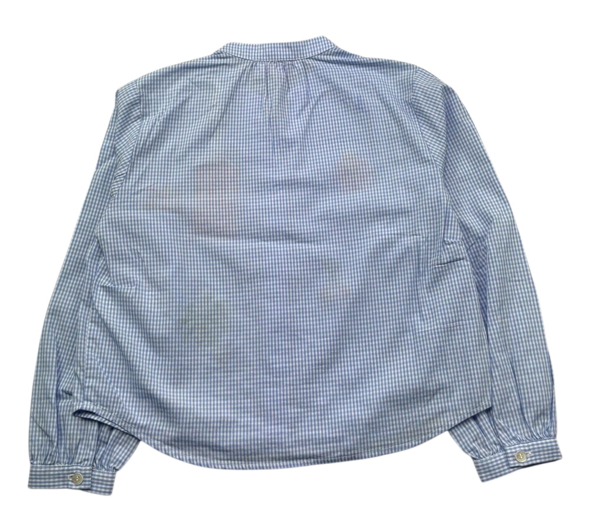 Saint Barth Camicia Manica Lunga Fantasia Quadretti per Bambina LIONA BLU SAINT BARTH 