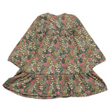 Name.It Grünes, einfarbiges Langarmkleid mit Blumendruck für Babys