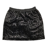 Balmain Schwarzer Paillettenrock in Volltonfarbe für Mädchen