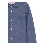 Saint Barth Camicia Manica Lunga Tinta Unita per Neonato AGN0001003N BLU SAINT BARTH 