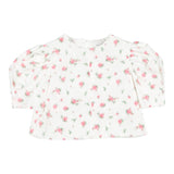 Philosophy Einfarbiges Halbarm-Shirt mit Blumenmuster in Weiß für Mädchen