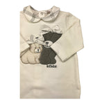 LE BEBE' tutina manica lunga tinta unita con orsi Panna per Neonata LBG5972 PANNA LE BEBE' 