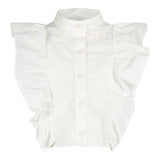 Marc Ellis Camicia Tinta Unita con Balze per Bambina JMJSH16684 BIANCO MARC ELLIS 