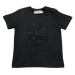 Cesare Paciotti T-Shirt Girocollo Tinta Unita con Stampa per Bambino TSP5164B NERO CESARE PACIOTTI 