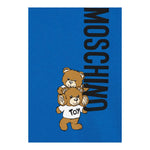 MOSCHINO felpa tinta unita gircollo con stampa Blu per Bambino H8F05RX BLU MOSCHINO 