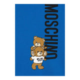 MOSCHINO felpa tinta unita gircollo con stampa Blu per Bambino H8F05RX BLU MOSCHINO 