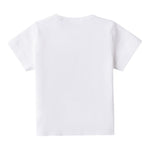 Mini Banda T-Shirt Tinta Unita Girocollo con Stampa per Neonato 3B609 BIANCO MINI BANDA 