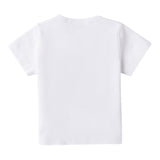 Mini Banda T-Shirt Tinta Unita Girocollo con Stampa per Neonato 3B609 BIANCO MINI BANDA 