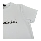 Daniele Alessandrini T-Shirt Girocollo Tinta Unita con Stampa per Bambino 1236M00158 BIANCO DANIELE ALESSANDRINI 