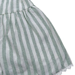 Babidu Completo 2 Pezzi Camicia-Coulotte Fantasia A Righe per Neonata 93409 VERDE BABIDU 