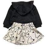 MAYORAL completo 2pz felpa-gonna bicolore Bianco/nero per Neonata 4936 BIANCO/NERO MAYORAL 