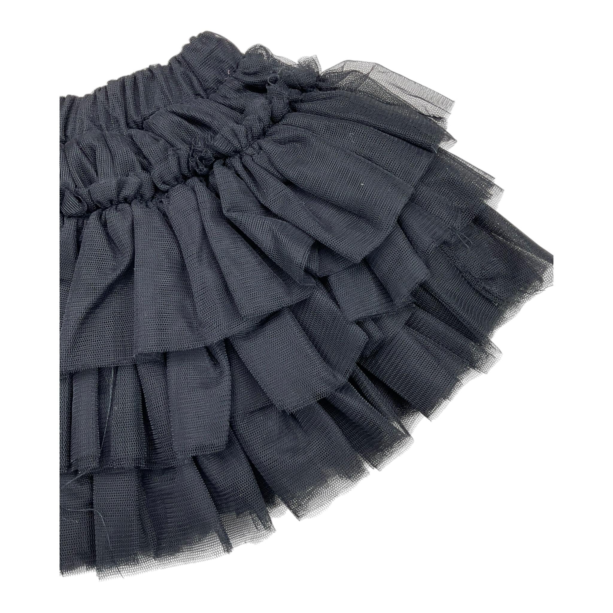 M+E' gonna tinta unita in velluto Nero per Neonata UE1034 NERO M+E' 