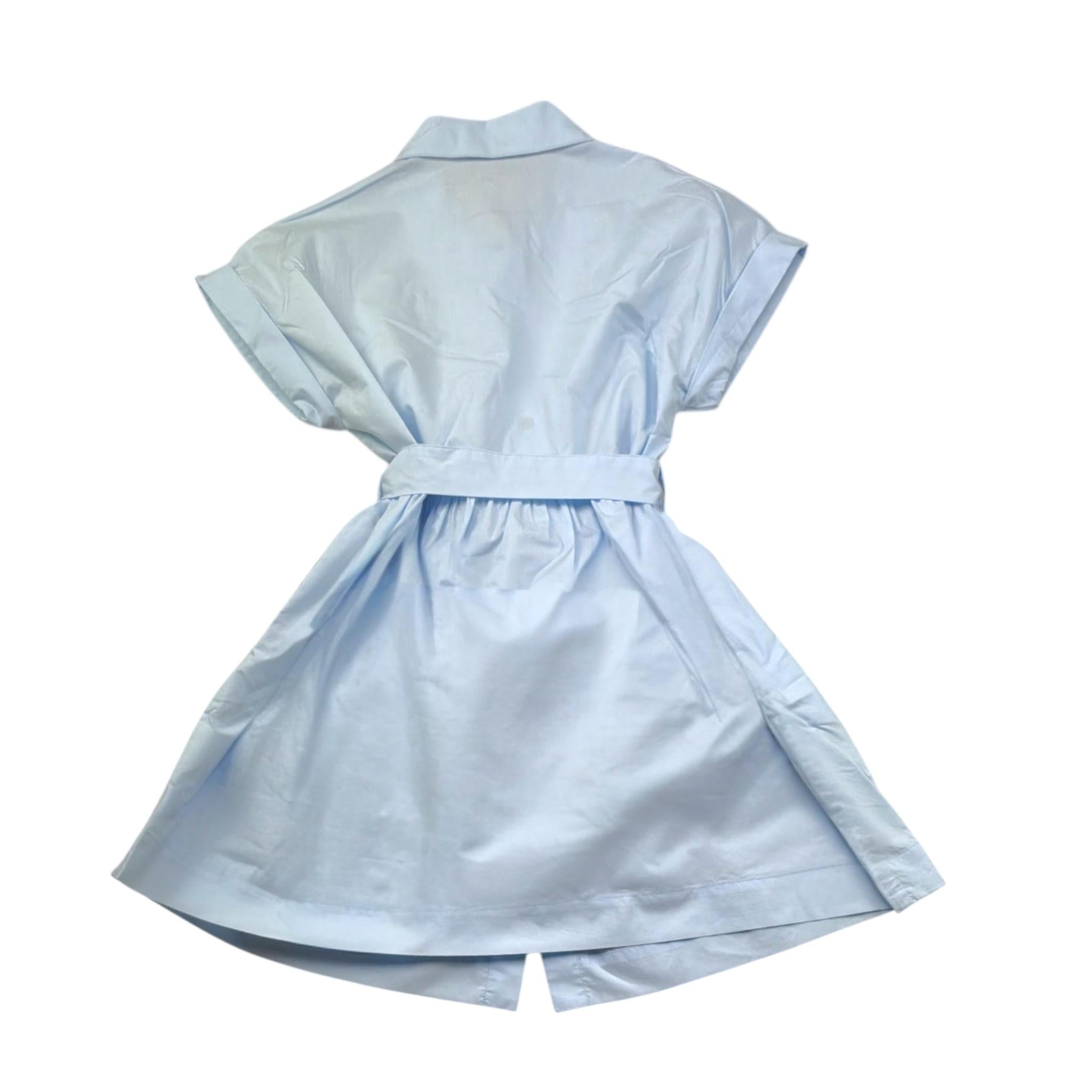 Moschino Abito Tinta Unita Modello Camicia per Bambina HAV0EO AZZURRO MOSCHINO 