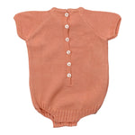 Juliana Pagliaccetto Mezza Manica tinta unita Cn Ricami Pesca per Neonato 25162X PESCA JULIANA 