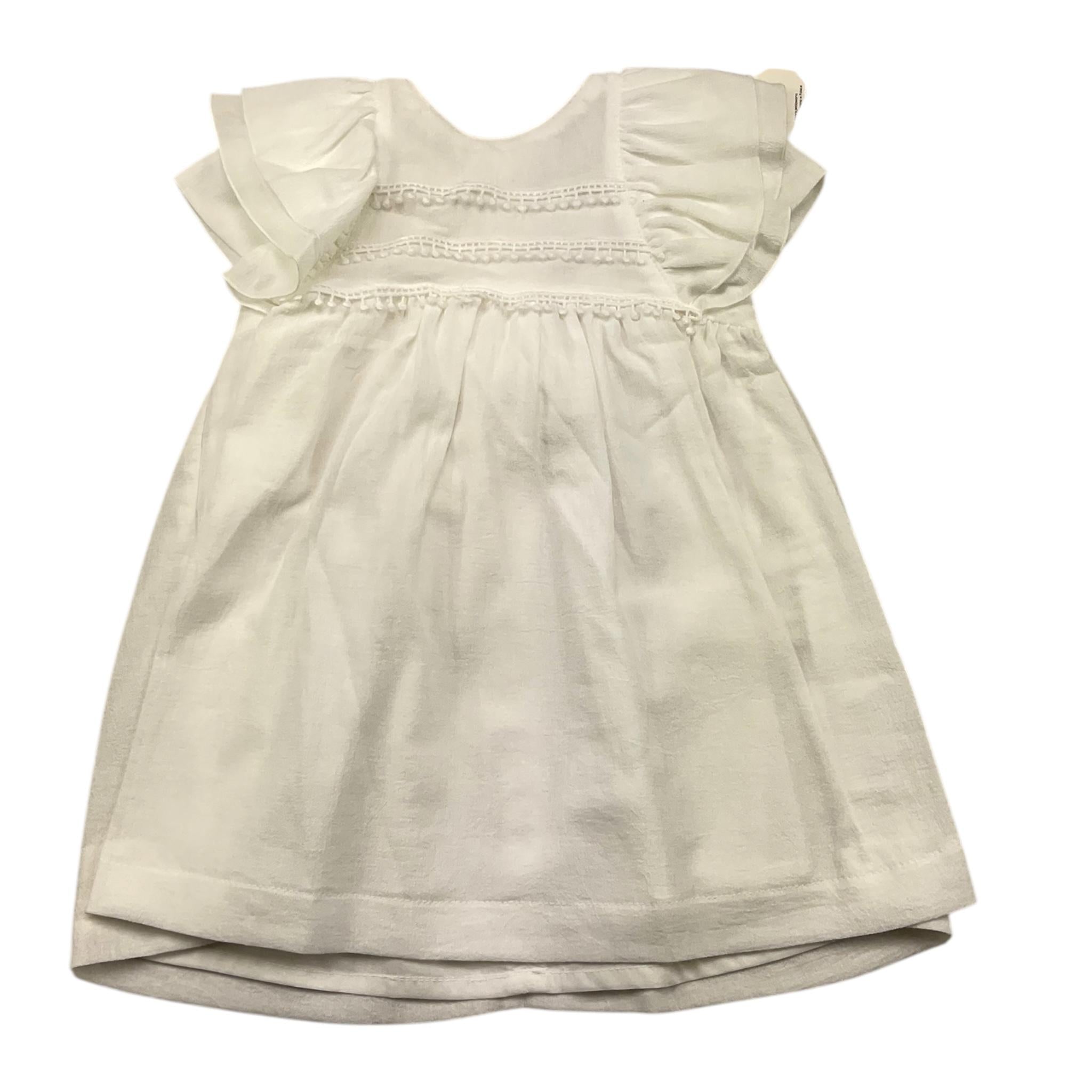 MINIMI abito mezza manica tinta unita con ricami Bianco per Neonata 2621 BIANCO MINIMI 