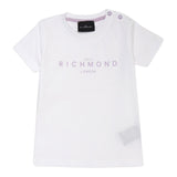 John Richmond T-Shirt Girocollo tinta unita con Stampa Bianco per Neonata RIP25002TSS BIANCO JOHN RICHMOND 