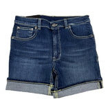 Dondup Blaue, einfarbige Denim-Bermudashorts für Jungen