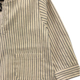 Aventiquattrore Beige gestreiftes Langarm-Kapuzenshirt für Babys
