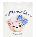 MONNALISA shirt girocollo tinta unita con stampa Bianco per Neonata 39D12 BIANCO MONNALISA 