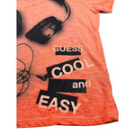 Guess T-Shirt Girocollo tinta unita con Stampe Arancione per Bambino 65MZJ52G00159 ARANCIONE GUESS 