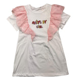 Aniye By Girl T-Shirts Halbarm Einfarbig mit weißem Tüll für Mädchen