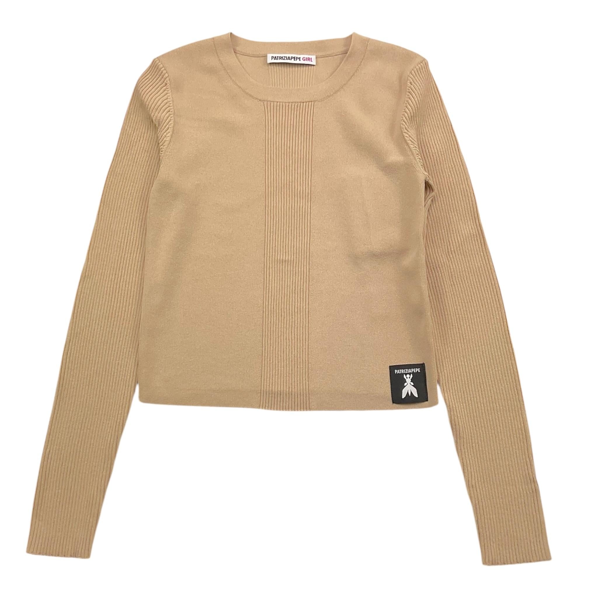 PATRIZIA PEPE shirt girocollo tinta unita Beige per Bambina 7K0050X BEIGE PATRIZIA PEPE 