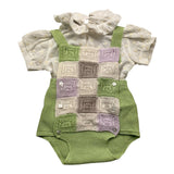 Marlu' 2-teiliges Set, mehrfarbiger Shirt-Strampler für Neugeborene, Mädchen