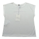 Dixie T-Shirt Girocollo Tinta Unita con Stampa per Bambina MB68030G74 PANNA DIXIE 